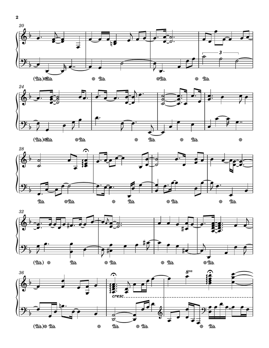 Yesterday, When I Was Young (hier Encore) Piano Solo scores gallery preview page 2