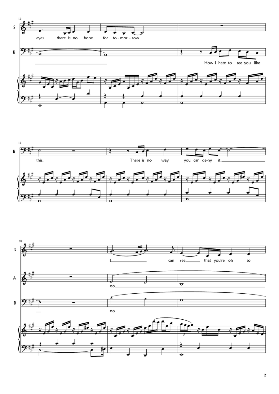 Chiquitita Chiquitita 3-Part scores gallery preview page 2