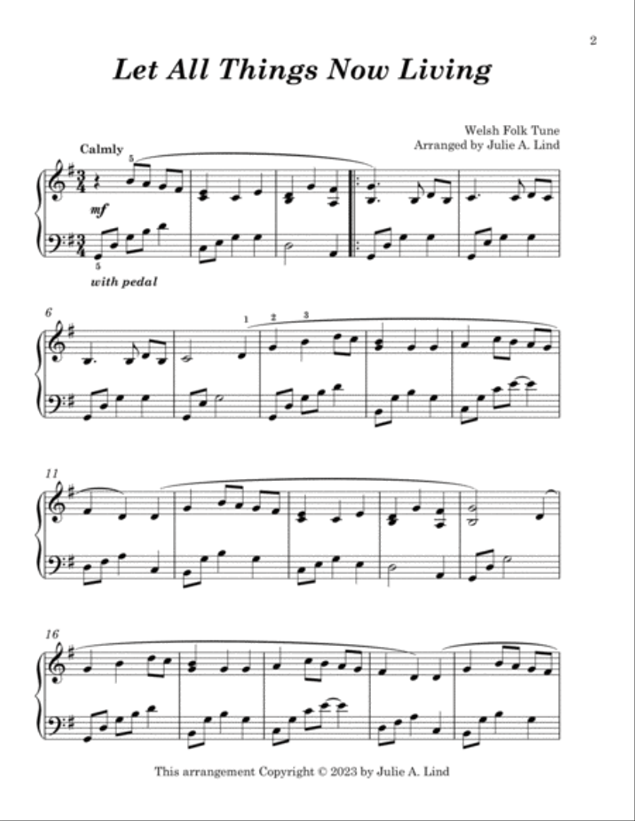 Hymns for Worship: 17 Intermediate Piano Solos for Church Preludes, Offertories, and Communion Piano Solo scores gallery preview page 3