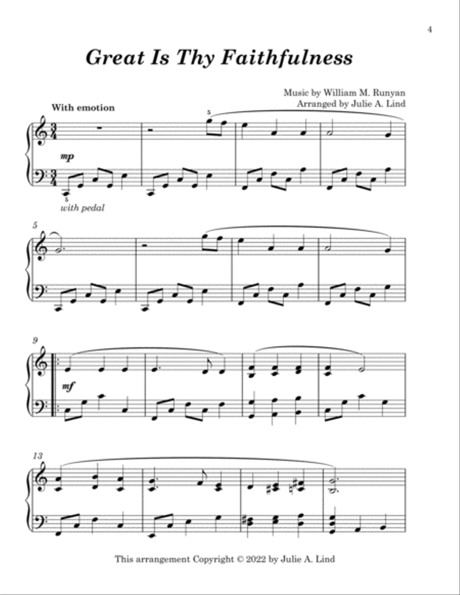 Hymns for Worship: 17 Intermediate Piano Solos for Church Preludes, Offertories, and Communion Piano Solo scores gallery preview page 5