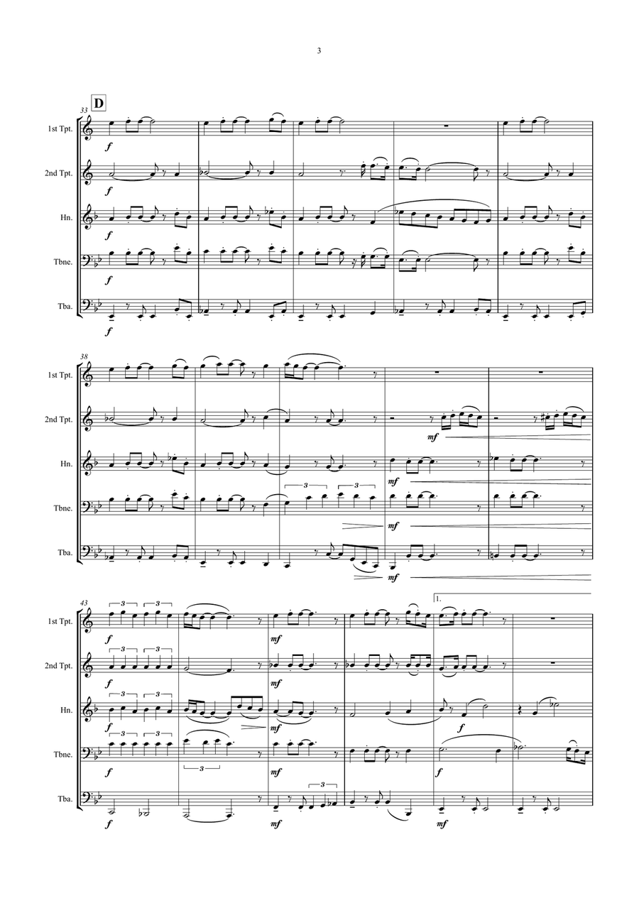 Dancing Queen Dancing Queen Brass Quintet scores gallery preview page 3