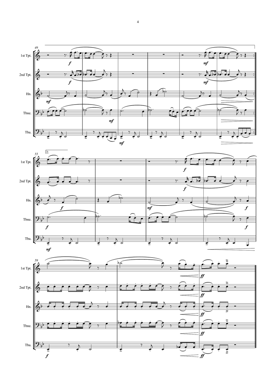 Dancing Queen Dancing Queen Brass Quintet scores gallery preview page 4