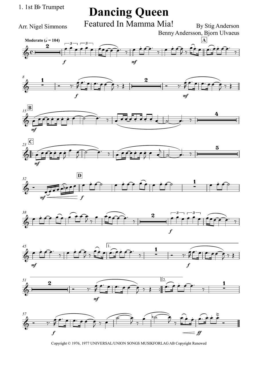 Dancing Queen Dancing Queen Brass Quintet scores gallery preview page 5