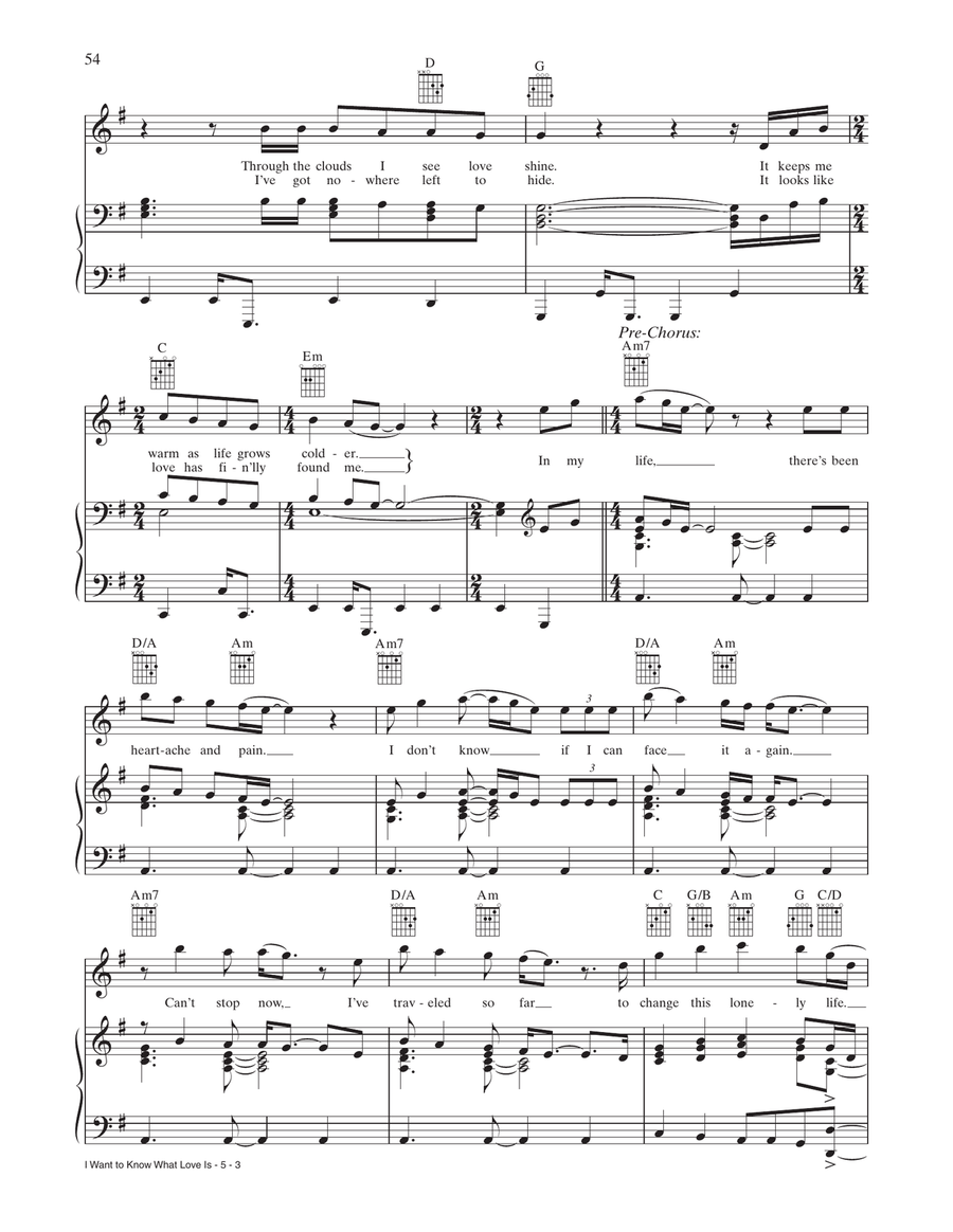 I Want To Know What Love Is (from Rock Of Ages) Piano, Vocal, Guitar scores gallery preview page 3