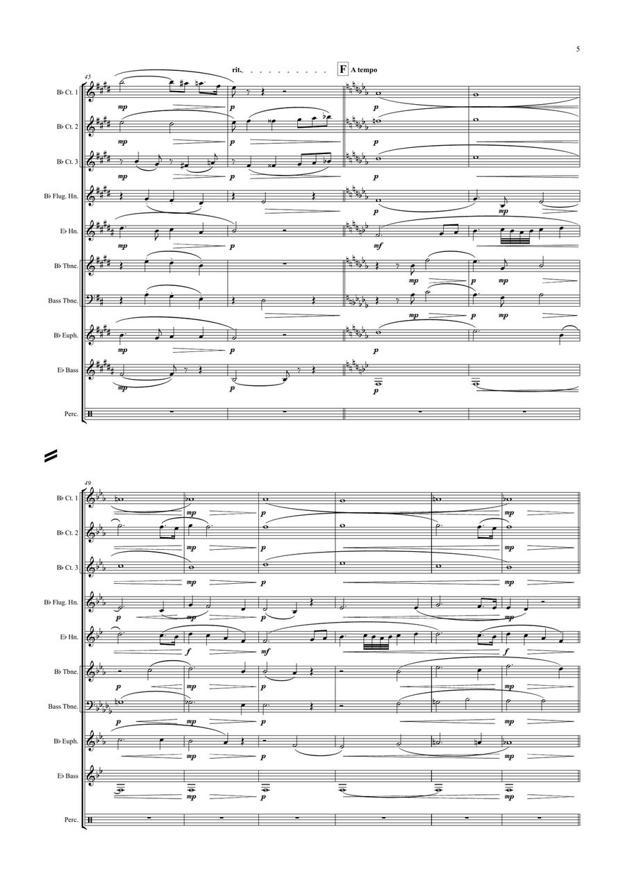 Elsa's Procession To The Minster (Lohengrin) Brass Ensemble scores gallery preview page 5