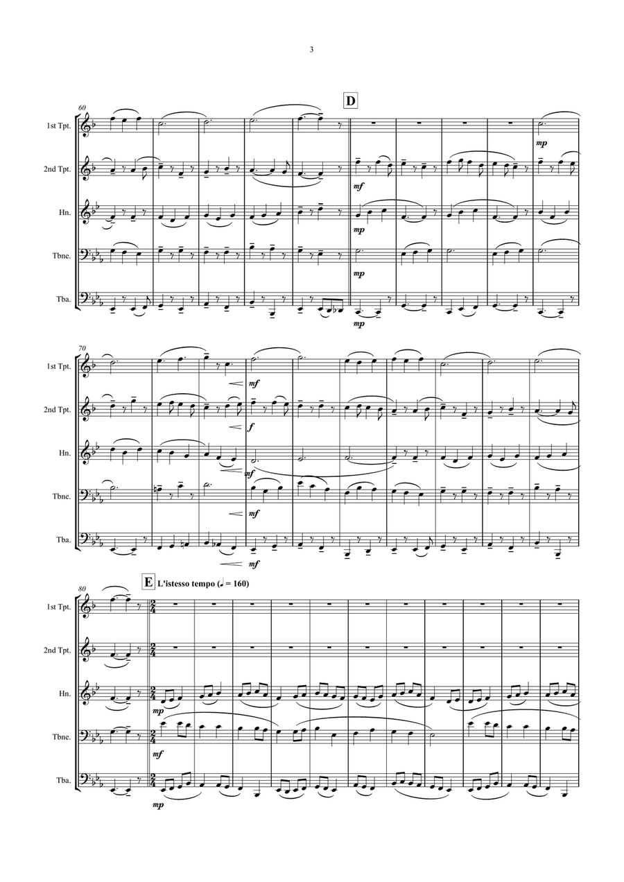 English Country Gardens English Country Gardens Brass Quintet scores gallery preview page 3