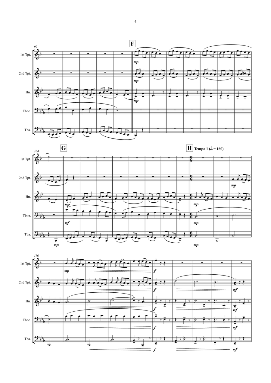 English Country Gardens English Country Gardens Brass Quintet scores gallery preview page 4