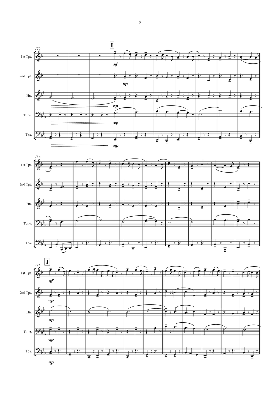 English Country Gardens English Country Gardens Brass Quintet scores gallery preview page 5