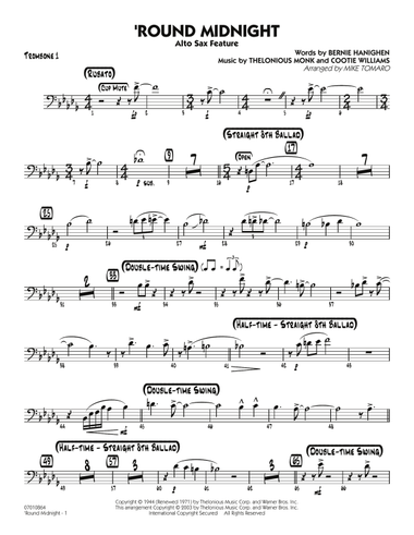 'Round Midnight (arr. Mike Tomaro) - Trombone 1