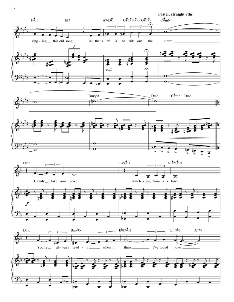 Ride Out The Storm (from Some Like It Hot) Piano, Vocal, Guitar scores gallery preview page 4