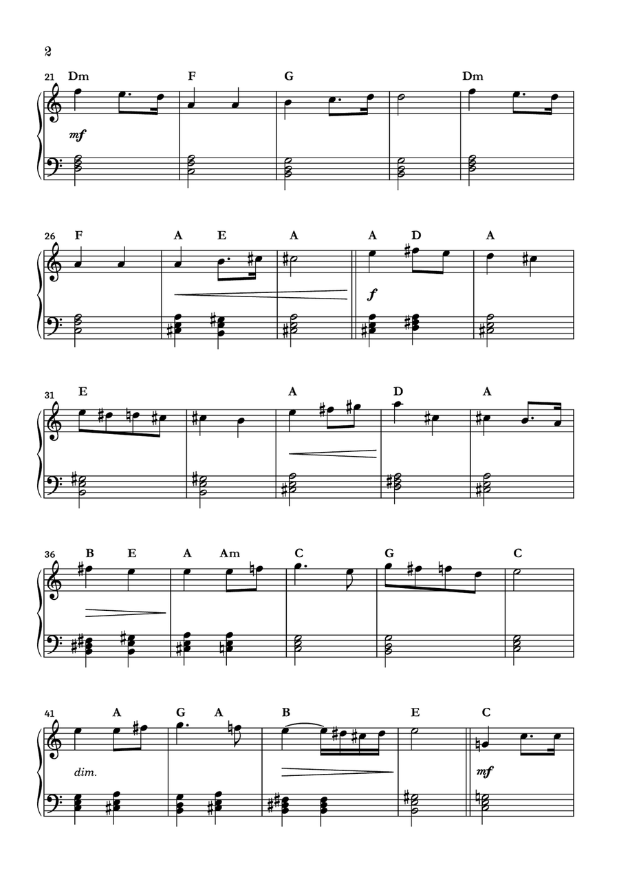 Bridal Chorus Easy Piano scores gallery preview page 2