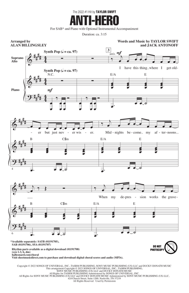 Anti-Hero (arr. Alan Billingsley)