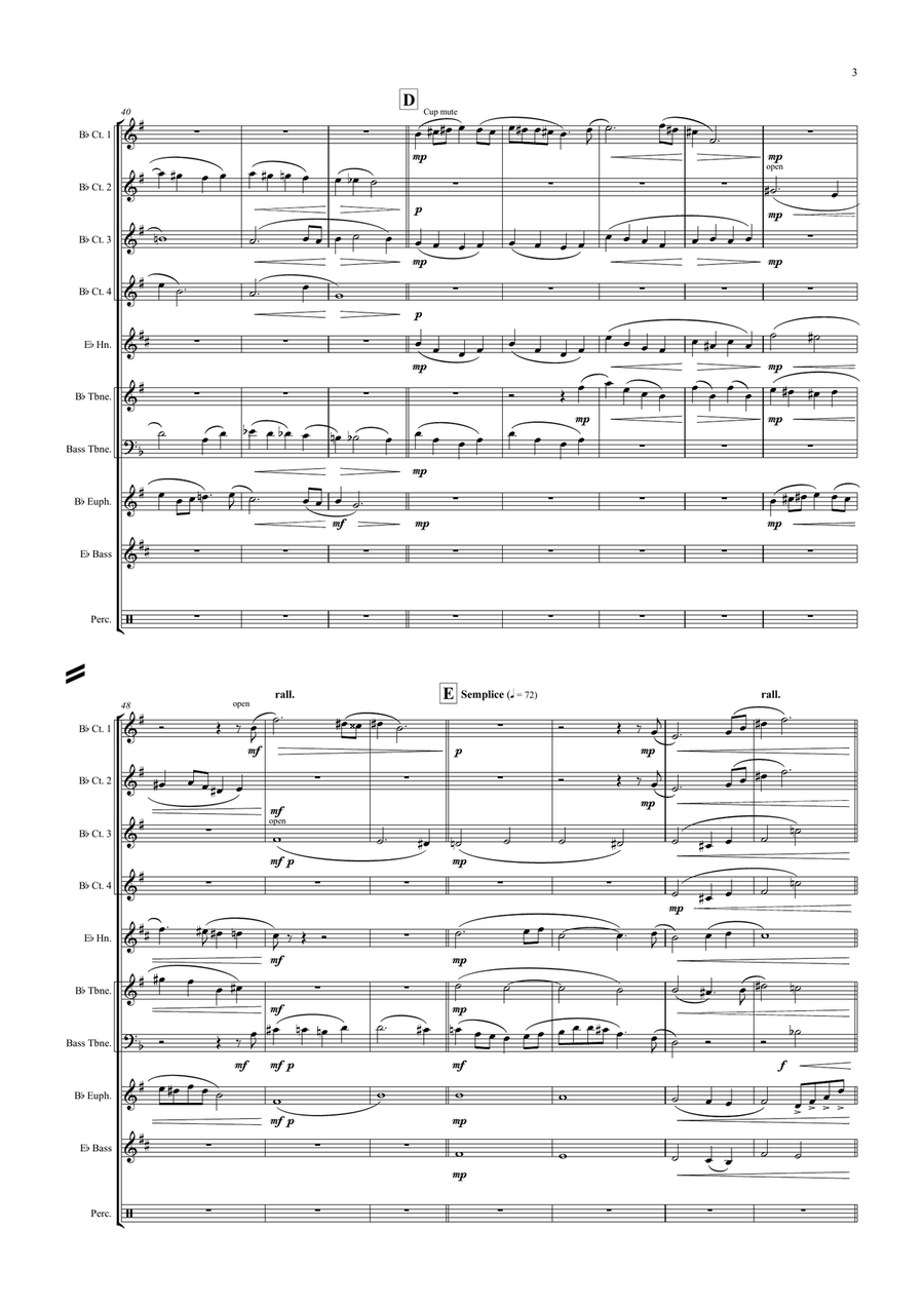 Elegaic Melody No. 2 (Spring) Brass Ensemble scores gallery preview page 3