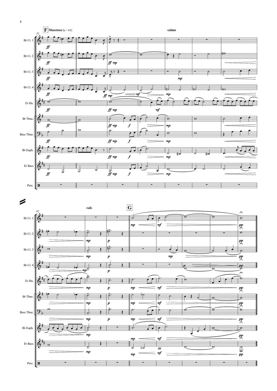 Elegaic Melody No. 2 (Spring) Brass Ensemble scores gallery preview page 4