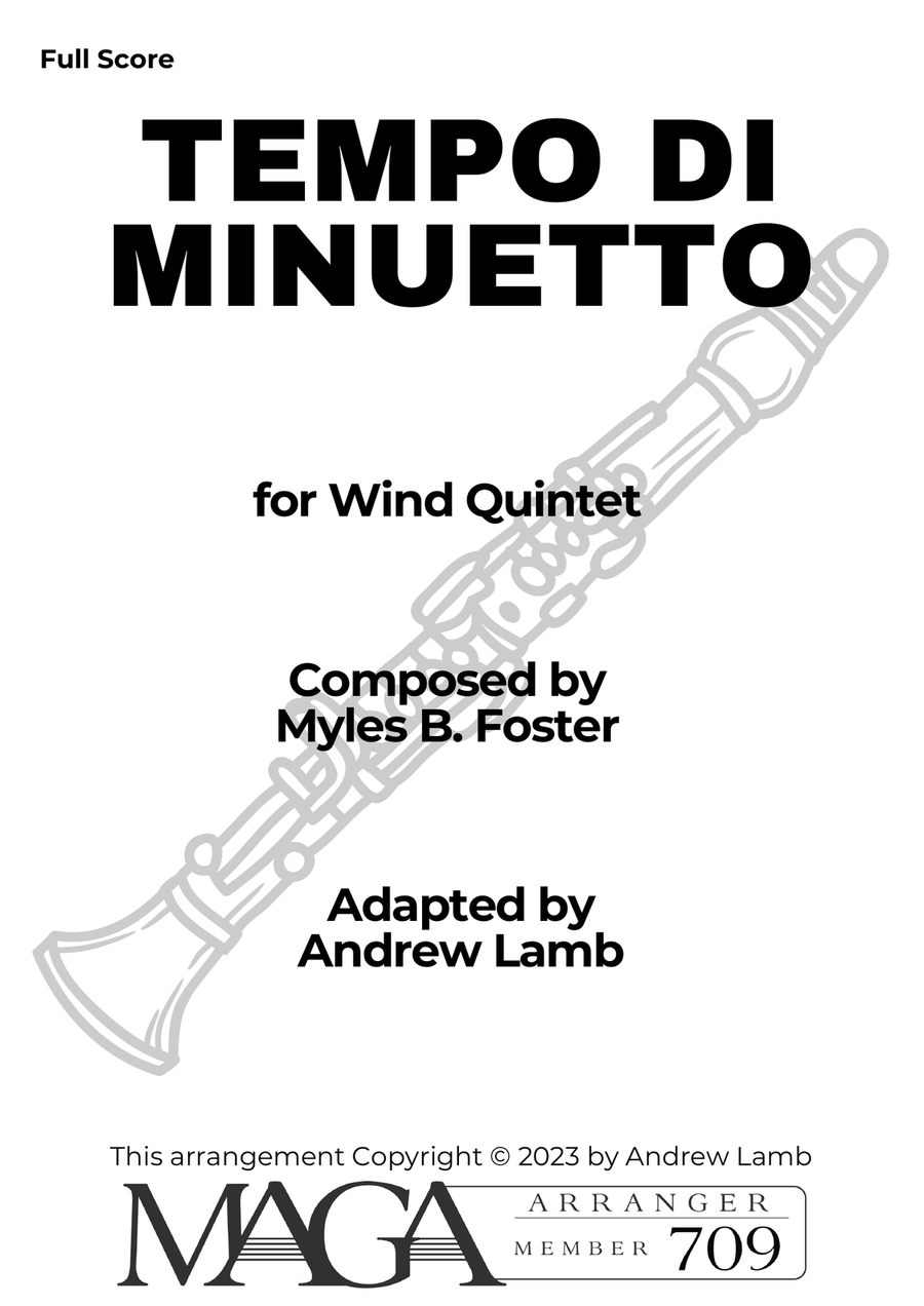 Myles Foster | Tempo di Minuetto | for Wind Quintet Woodwind Quintet scores gallery preview page 2