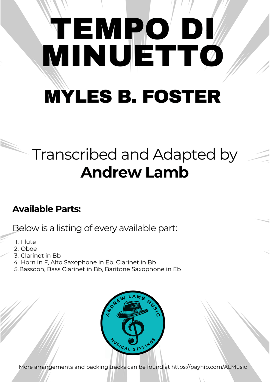 Myles Foster | Tempo di Minuetto | for Wind Quintet Woodwind Quintet scores gallery preview page 3