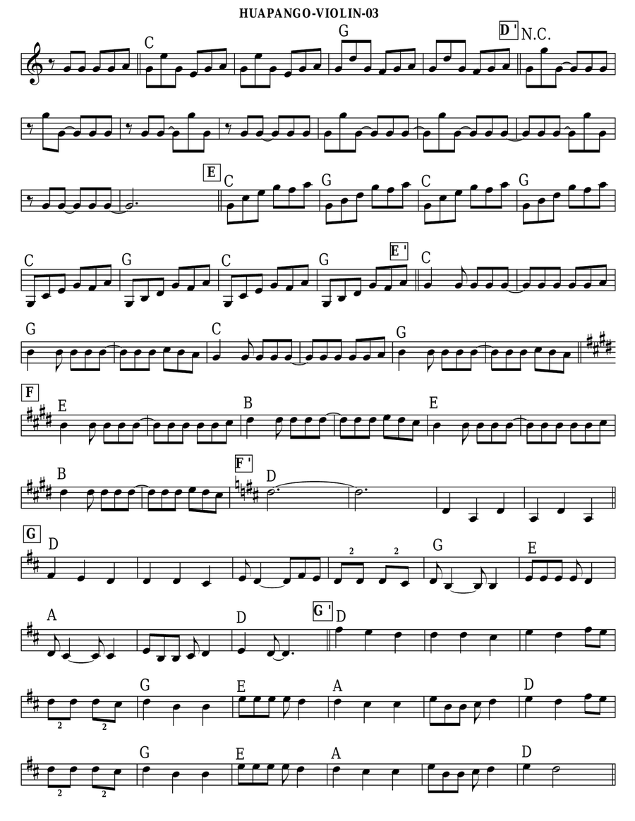 Huapango Huapango Violin Solo scores gallery preview page 3