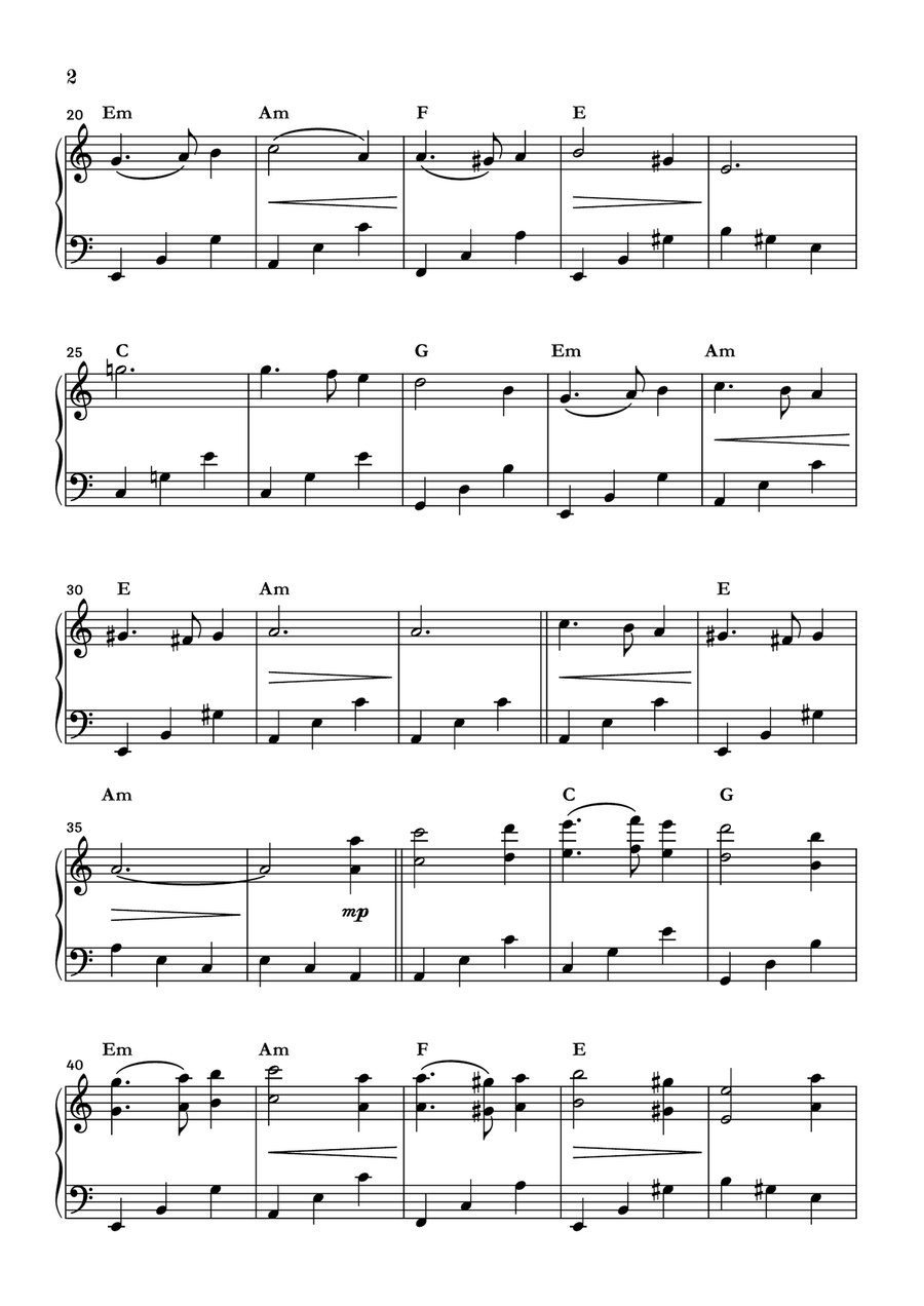 Greensleeves Piano Solo scores gallery preview page 2