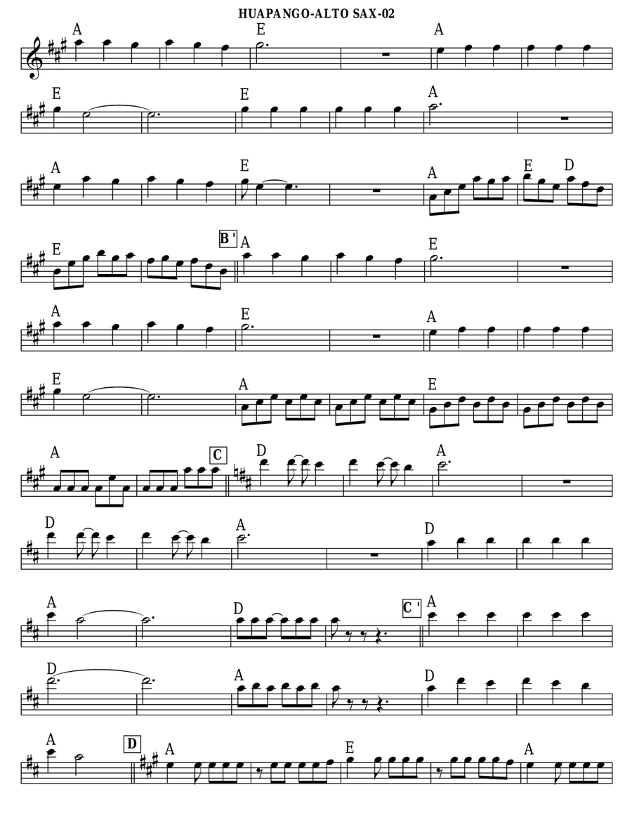 Huapango Huapango Alto Saxophone scores gallery preview page 2