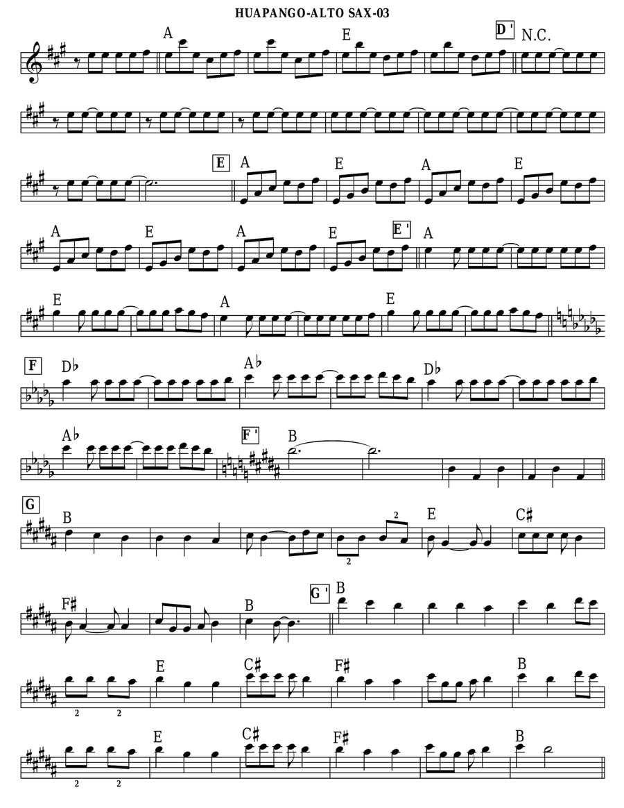 Huapango Huapango Alto Saxophone scores gallery preview page 3