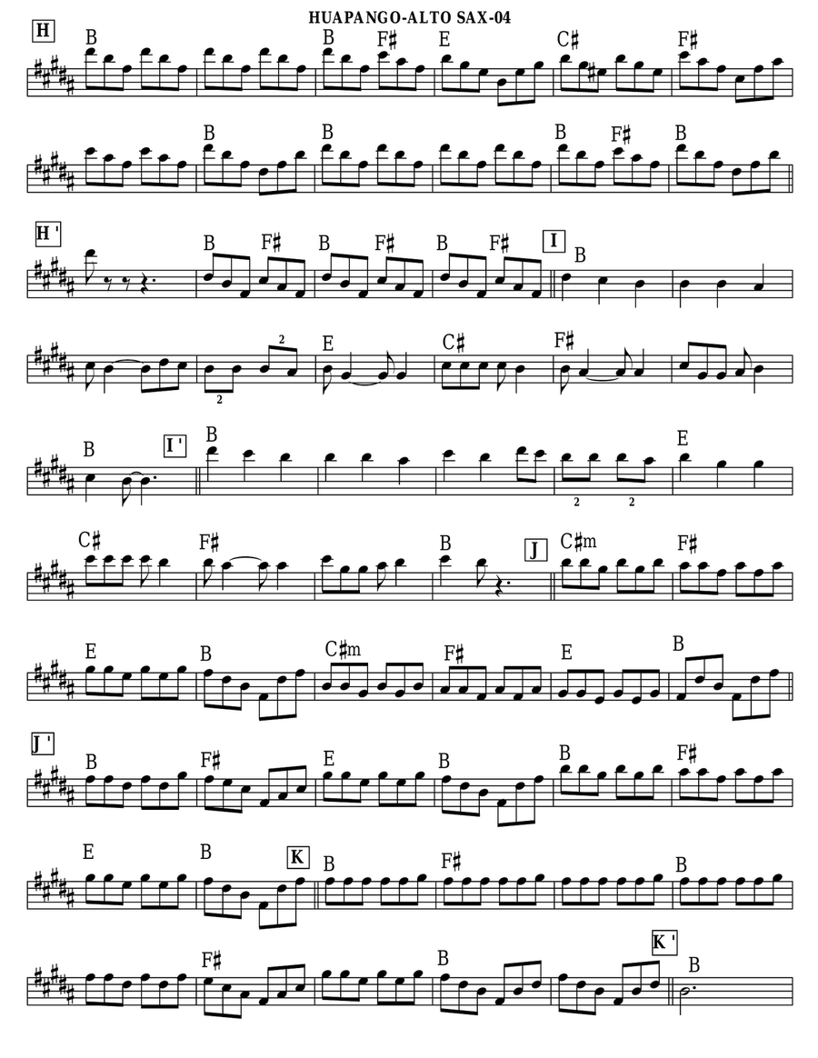 Huapango Huapango Alto Saxophone scores gallery preview page 4