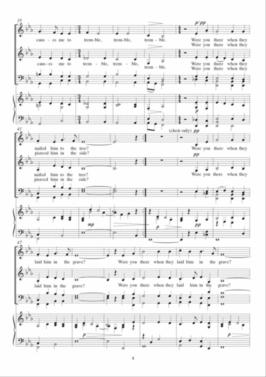 Were you there when they crucified my Lord? Choir scores gallery preview page 4