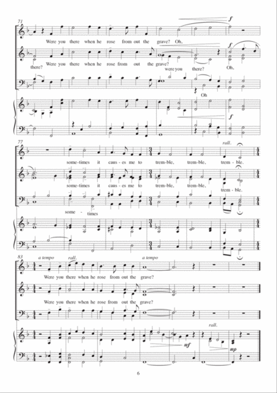Were you there when they crucified my Lord? Choir scores gallery preview page 6