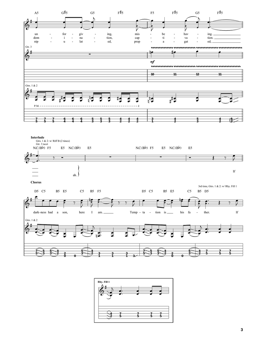If Darkness Had A Son If Darkness Had A Son Electric Guitar scores gallery preview page 3