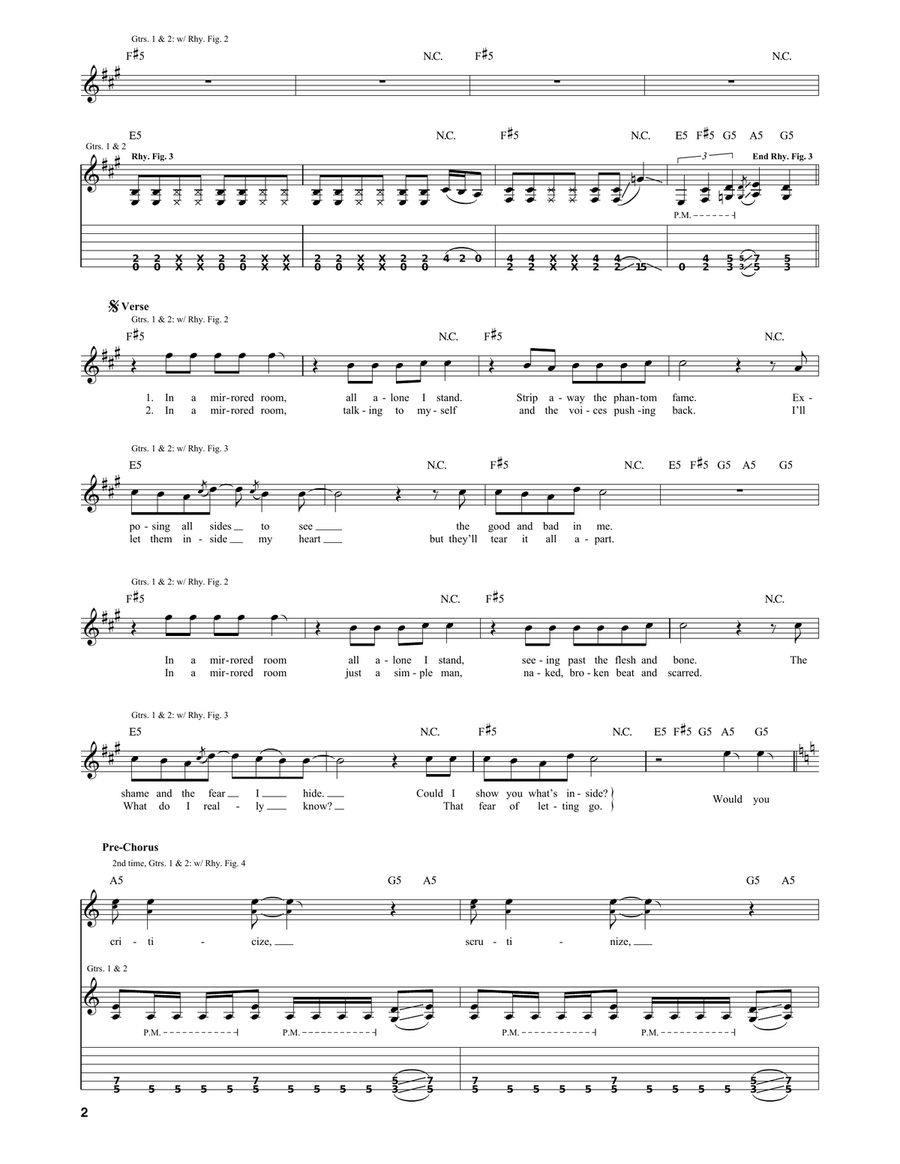 Room Of Mirrors Room Of Mirrors Electric Guitar scores gallery preview page 2