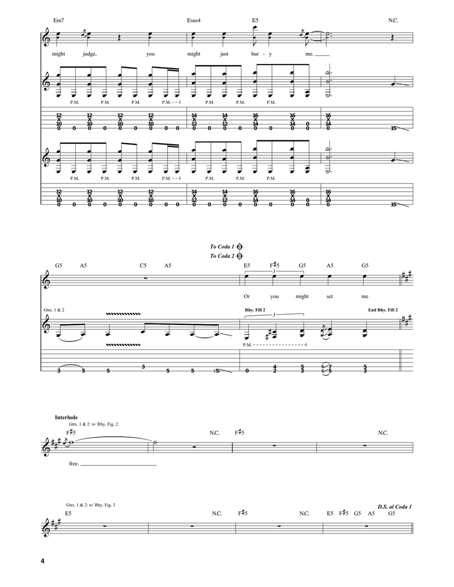Room Of Mirrors Room Of Mirrors Electric Guitar scores gallery preview page 4