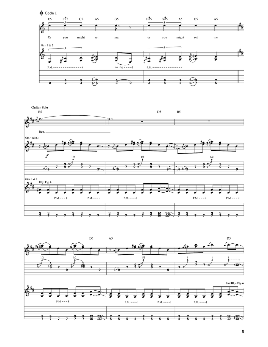 Room Of Mirrors Room Of Mirrors Electric Guitar scores gallery preview page 5
