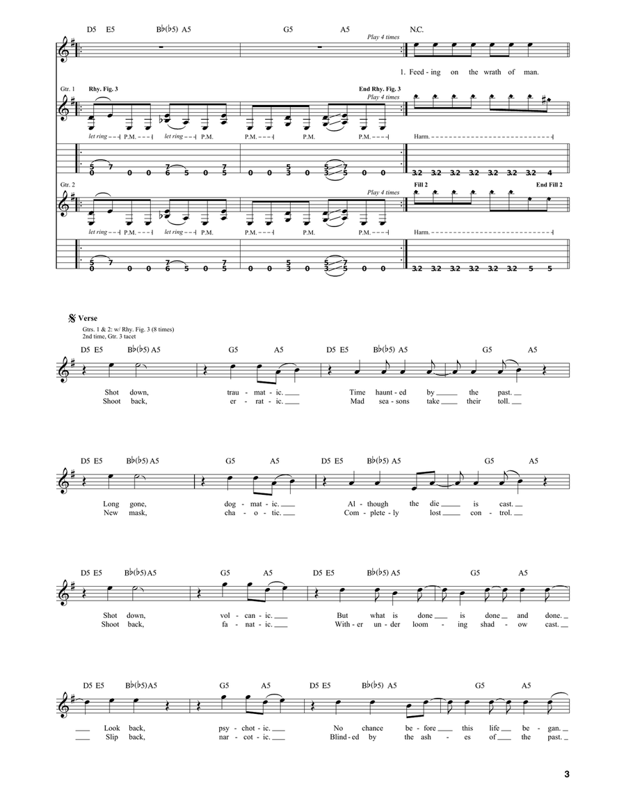 72 Seasons 72 Seasons Electric Guitar scores gallery preview page 3