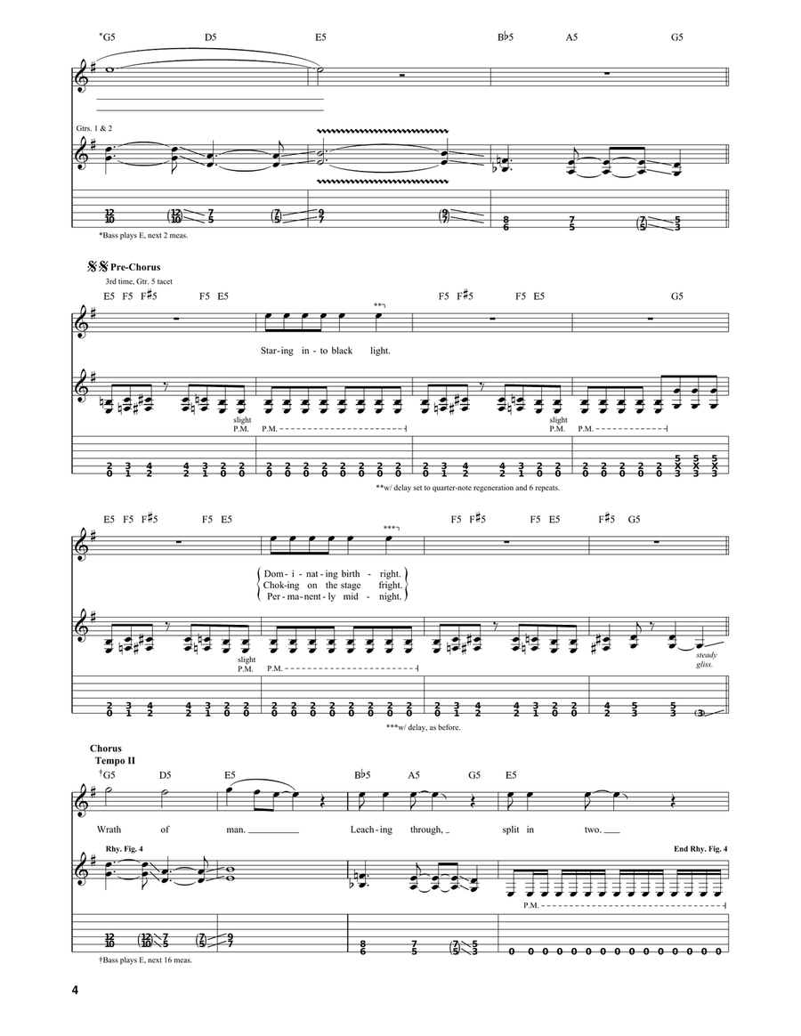 72 Seasons 72 Seasons Electric Guitar scores gallery preview page 4