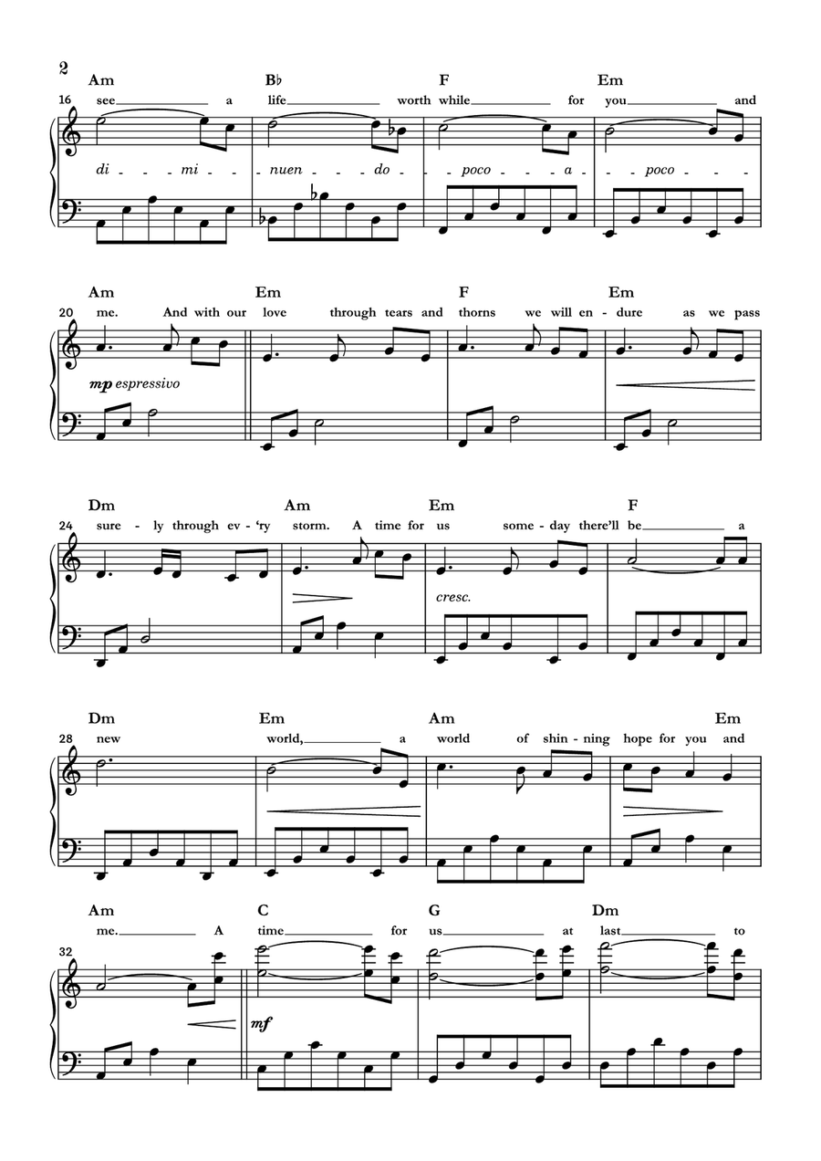 A Time For Us (love Theme) Piano Solo scores gallery preview page 2