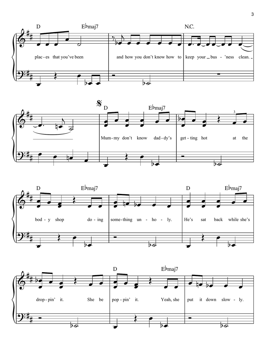 Unholy (feat. Kim Petras) Easy Piano scores gallery preview page 3
