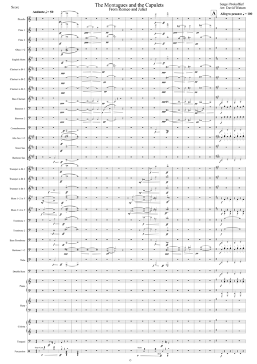 The Montagues and the Capulets from Romeo and Juliet Concert Band scores gallery preview page 2