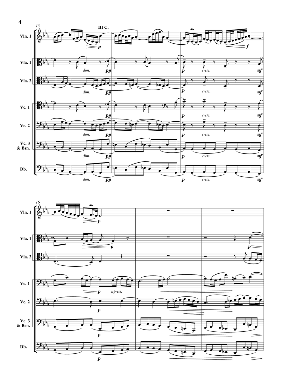 Bach: Nun Komm'der Heiden Heiland - from 3 Corali: Orchestral interpretation by Ottorino Respighi String Orchestra scores gallery preview page 5