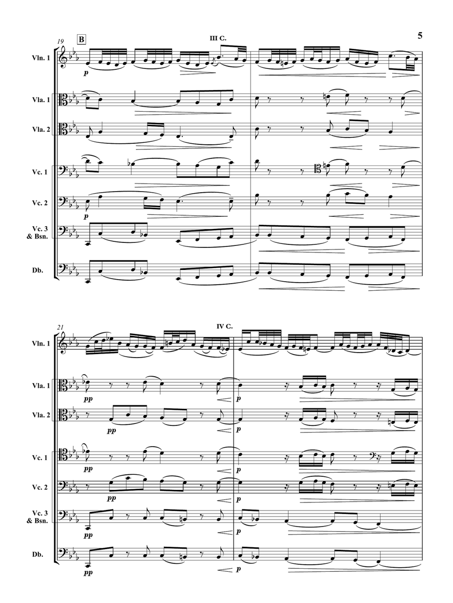 Bach: Nun Komm'der Heiden Heiland - from 3 Corali: Orchestral interpretation by Ottorino Respighi String Orchestra scores gallery preview page 6
