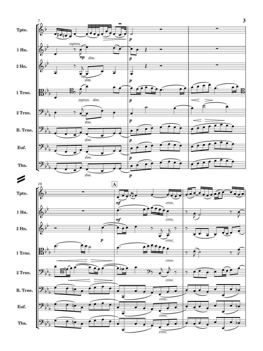 Nun komm, der Heiden Heiland, BWV 659 from 3 Corali for Brass Octet Large Ensemble scores gallery preview page 4