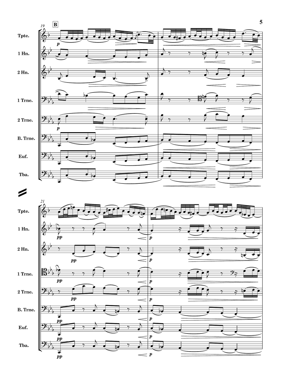 Nun komm, der Heiden Heiland, BWV 659 from 3 Corali for Brass Octet Large Ensemble scores gallery preview page 6
