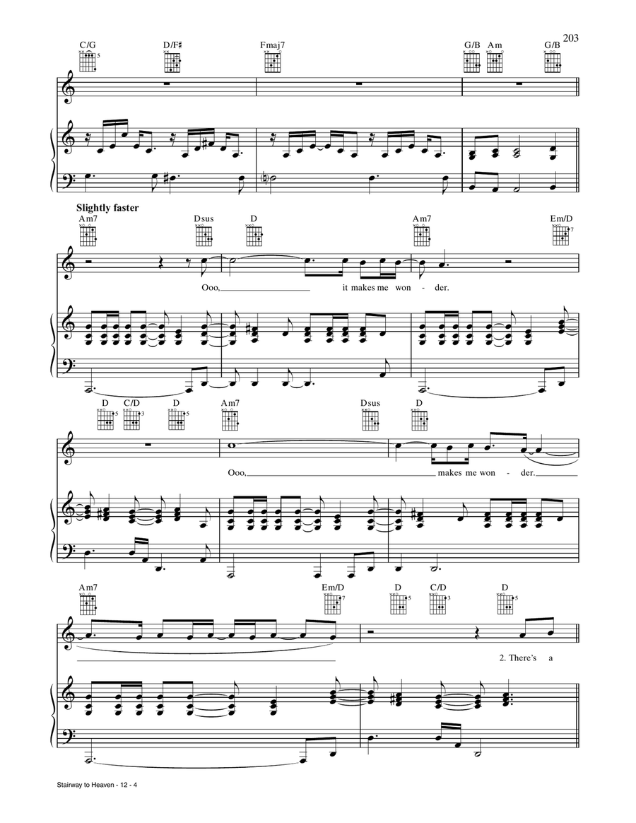 Stairway To Heaven Stairway To Heaven Piano, Vocal, Guitar scores gallery preview page 4