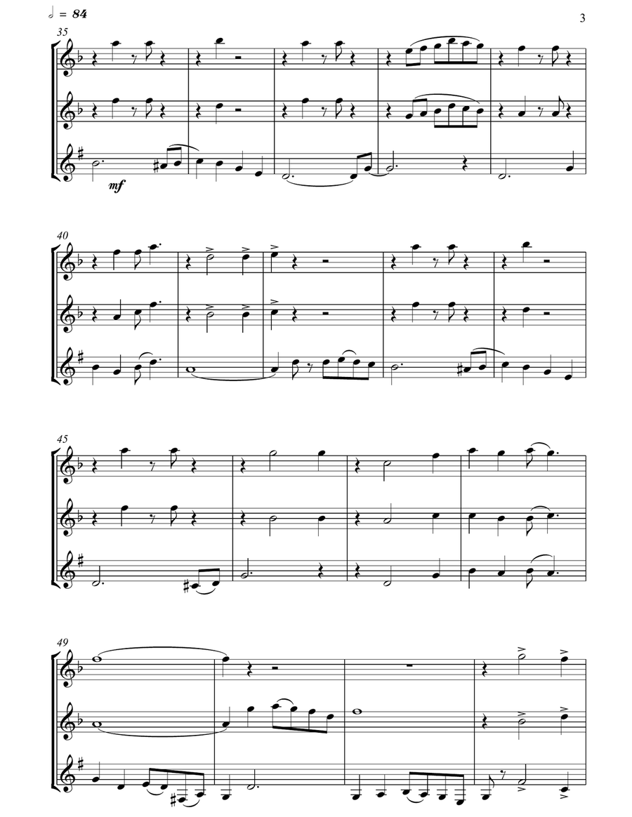 What a Friend We Have in Jesus Woodwind Trio scores gallery preview page 4