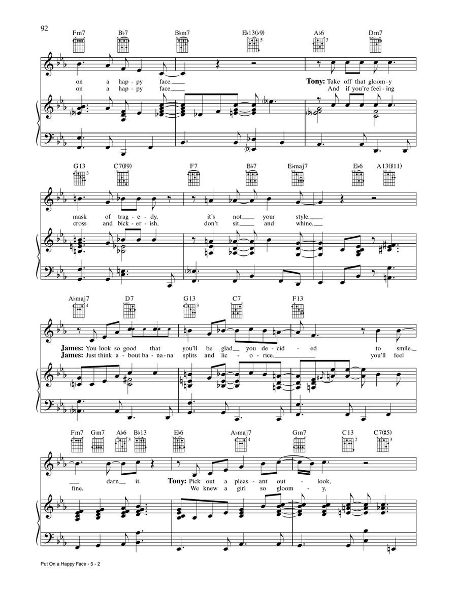 Put On A Happy Face Piano, Vocal, Guitar scores gallery preview page 2