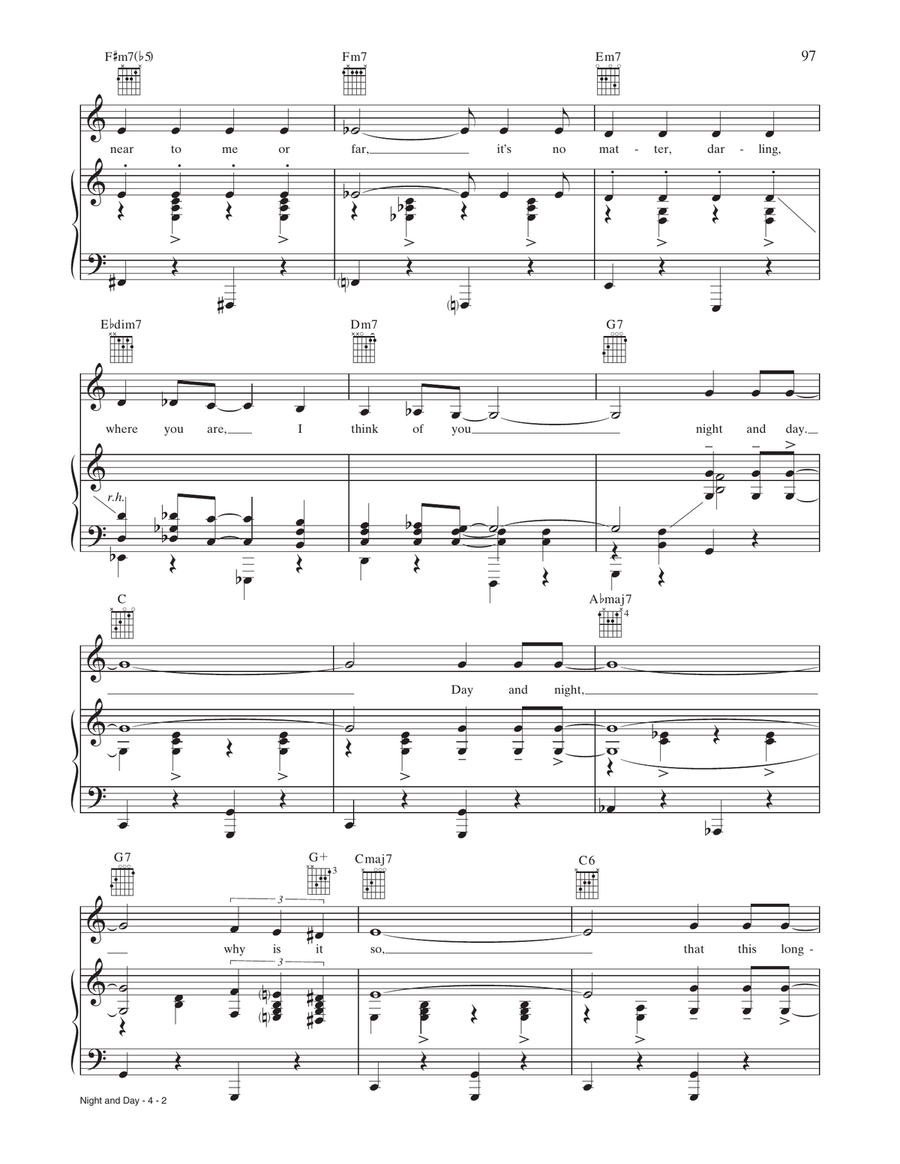 Night And Day Night And Day Piano, Vocal, Guitar scores gallery preview page 2