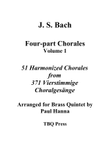 Four-part Chorales, Volume 1. 51 Harmonized chorales.