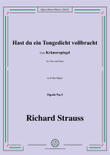 Richard Strauss-Hast du ein Tongedicht vollbracht,in D flat Major,Op.66 No.5 mini preview