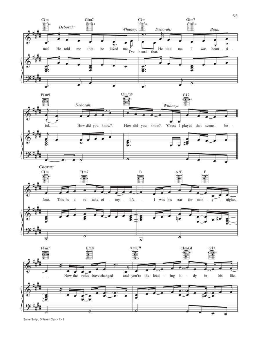 Same Script, Different Cast Piano, Vocal, Guitar scores gallery preview page 2