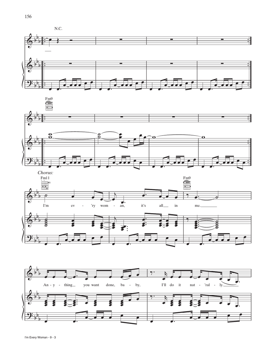 I'm Every Woman I'm Every Woman Piano, Vocal, Guitar scores gallery preview page 3