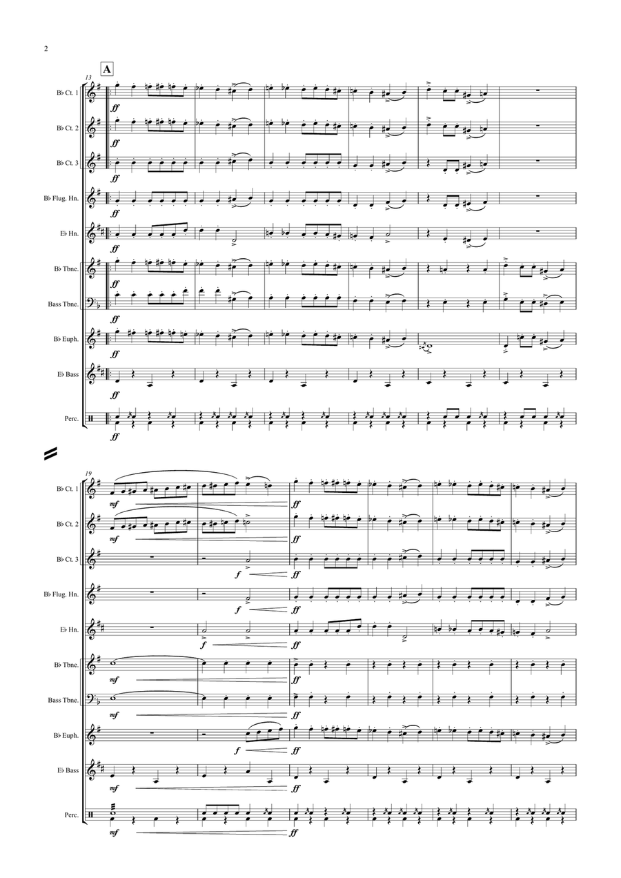 Entry of the Gladiators Brass Ensemble scores gallery preview page 2