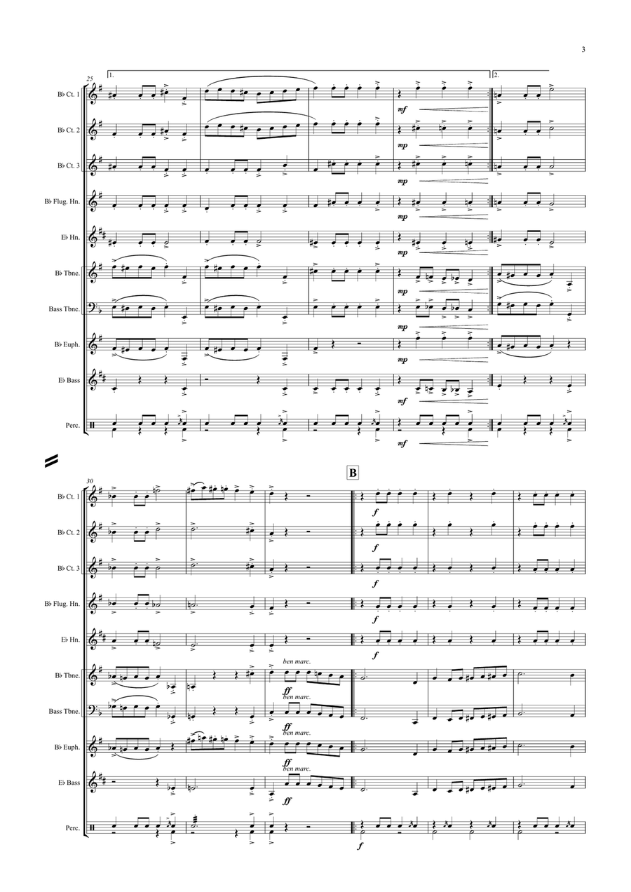 Entry of the Gladiators Brass Ensemble scores gallery preview page 3